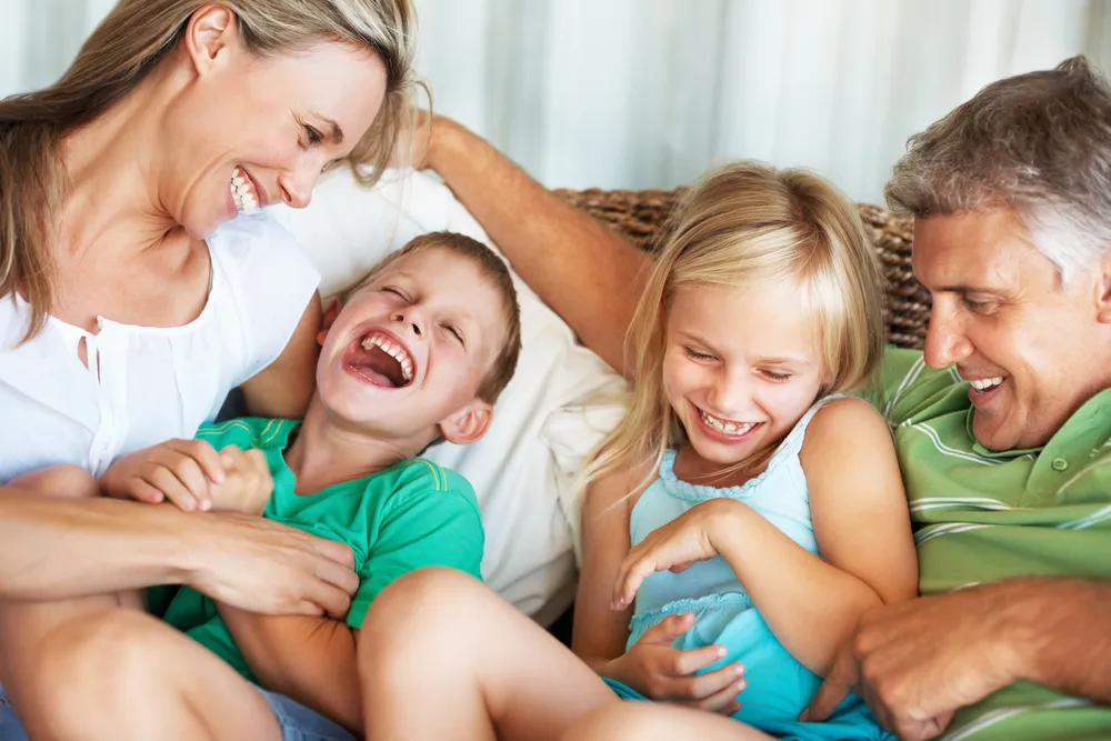 Family Laughing Together